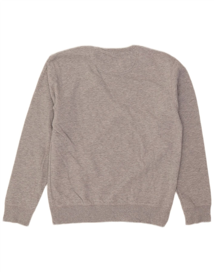 Ben Sherman Dame Grafisk Sweatshirt Jumper UK 16 Large Grey Flecked