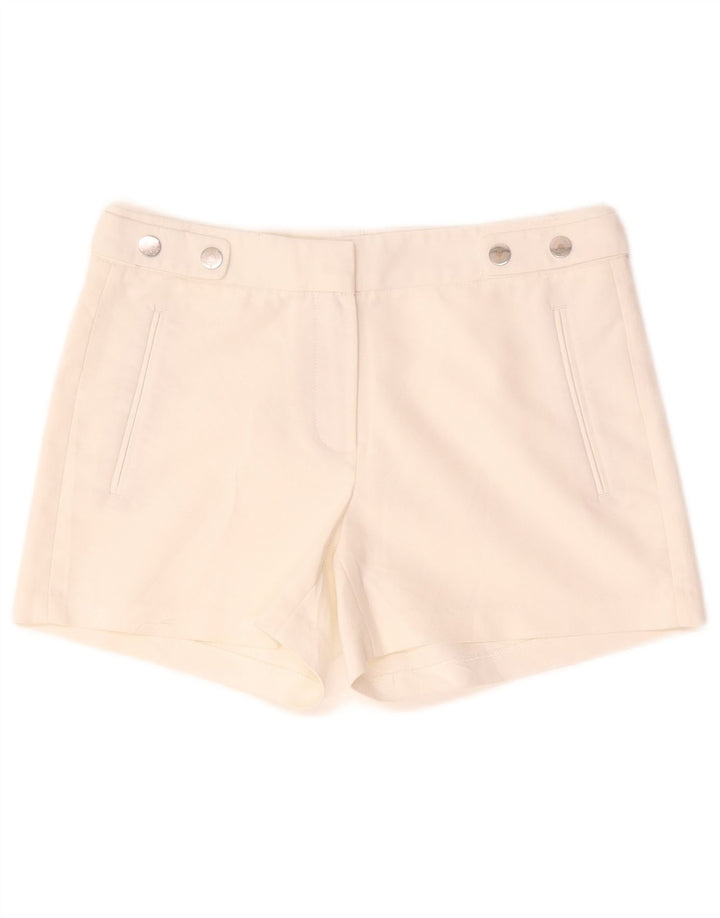 Zara Chino Shorts til kvinder XS W24 Hvid bomuld
