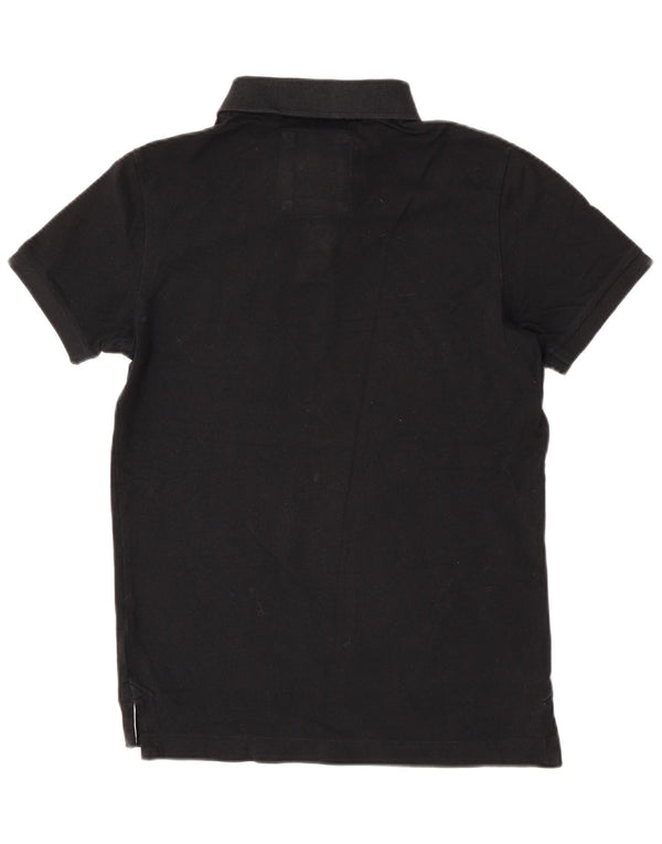 Superdry Rugby poloshirt til mænd Medium sort bomuld