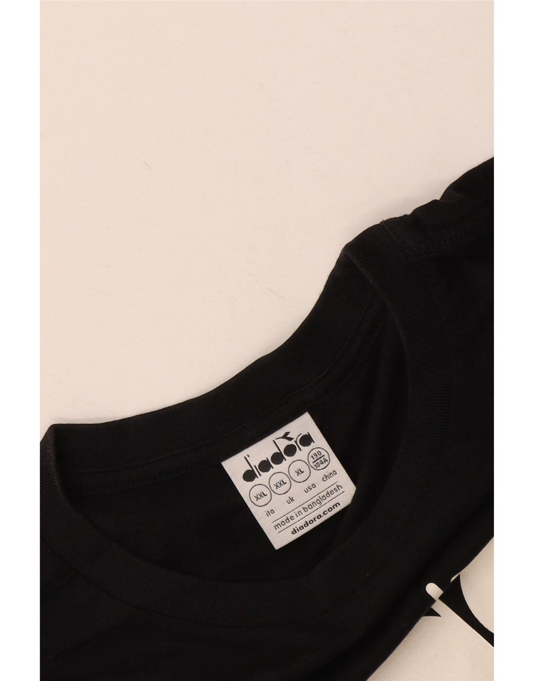 Diadora Herre Grafisk T-Shirt Top 2XL Sort