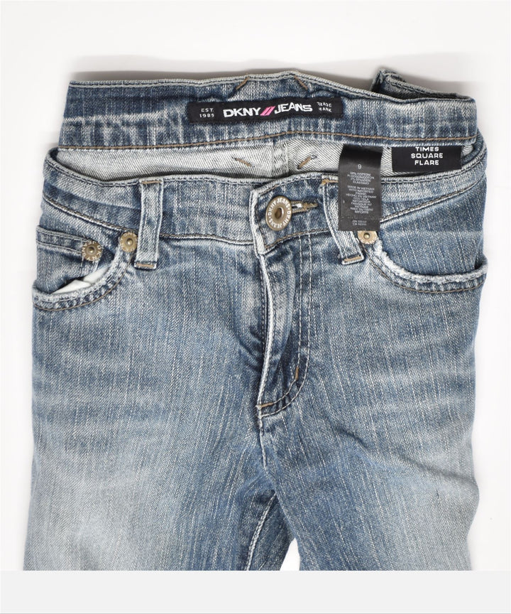 DKNY Womens Time Square Flared Jeans US 9 Large W32 L33 Blue Cotton