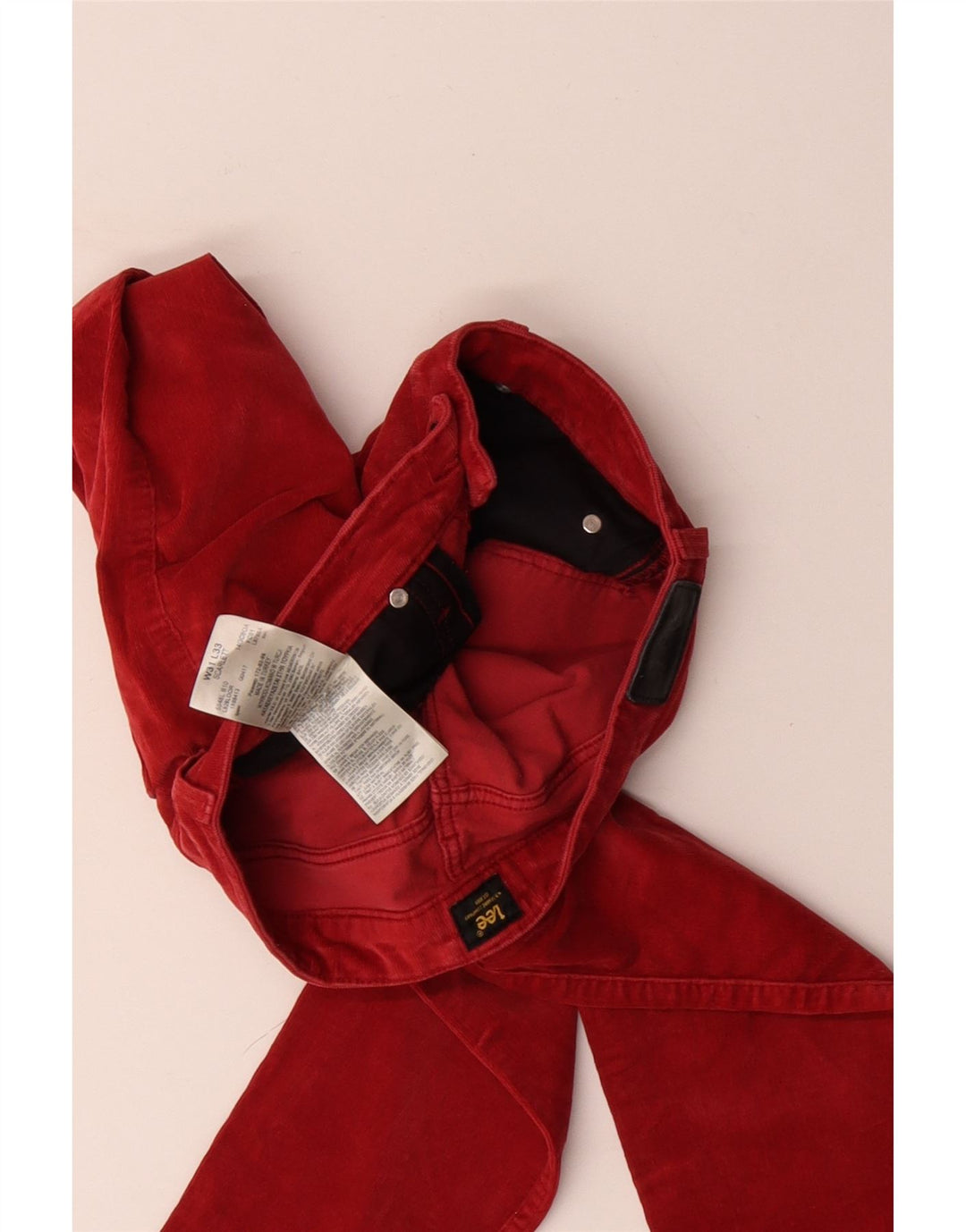 LEE Dame Scarlett Skinny Corduroy Bukser W31 L33 Rød Bomuld