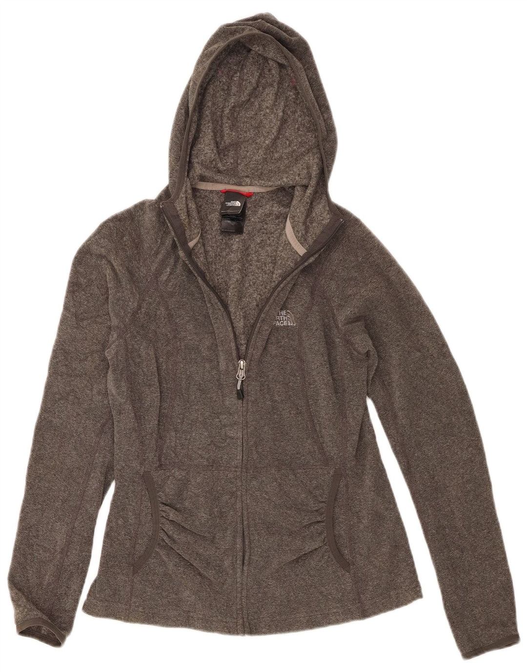 The North Face Dame Hooded Tracksuit Top Jacket UK 10 Small Grey