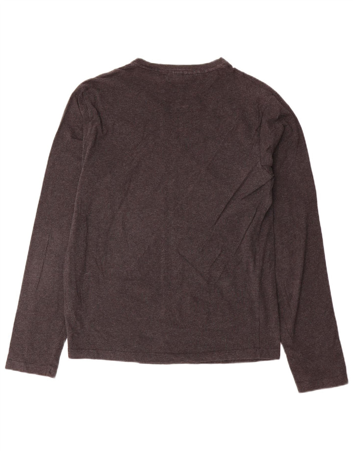 Trussardi Jeans Dame Top Langærmet UK 12 Medium Grå Bomuld