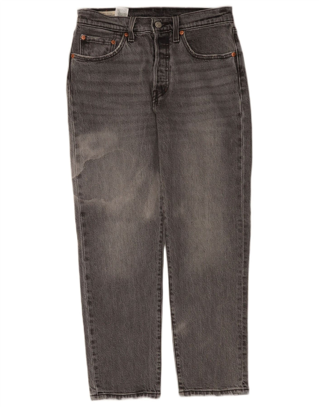 Levi's Dame 501 Straight Jeans W27 L26 Grå Bomuld