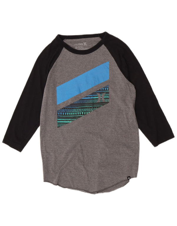 Hurley Boys Premium Fit grafisk top langærmet 15-16 år mellemgrå