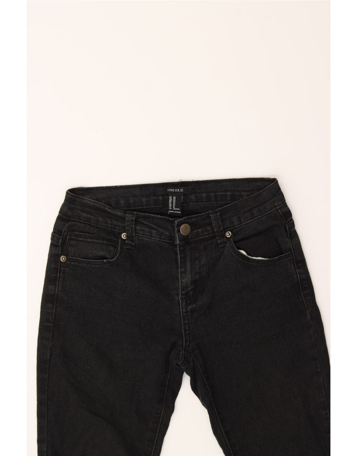 FOREVER 21 Womens Skinny Jeans W24 L29 Black Cotton Vintage Forever 21 and Second-Hand Forever 21 from Messina Hembry 