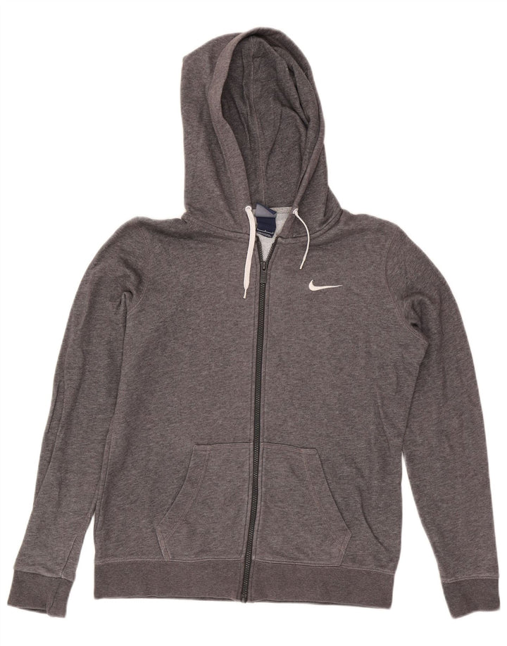 Nike hættetrøje med lynlås til mænd, stor grå bomuld