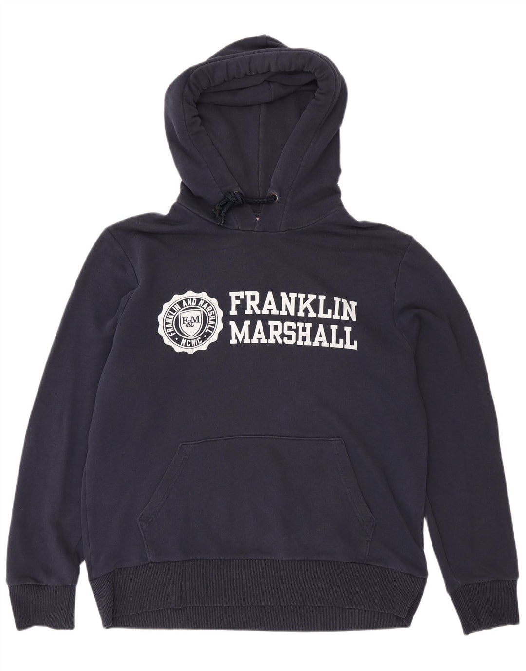 Franklin Marshall Herre grafisk hættetrøje XL marineblå