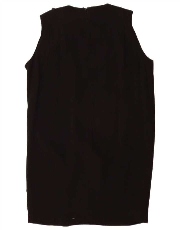 French Connection Dame Ærmeløs Shift Dress UK 16 Large Black Viscose