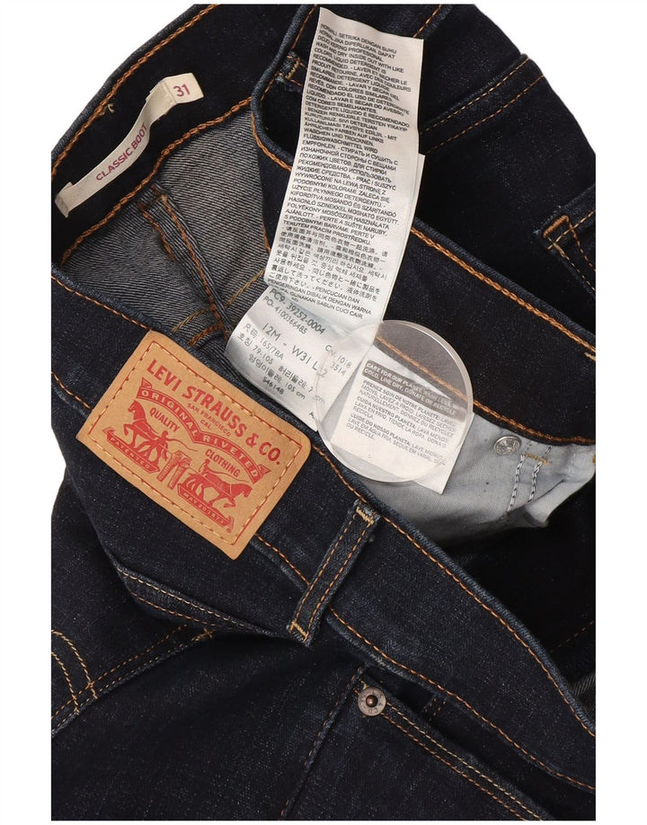 Levi's Dame Classic Fit Bootcut Jeans W31 L32 Marineblå Bomuld