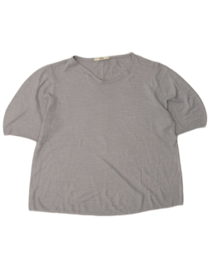 Marks & Spencer Dame Boat Neck Jumper Sweater UK 14 Large Grey