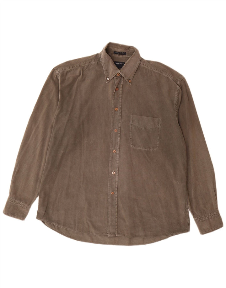 Gant Herre Corduroy Regular Fit skjorte XL grå bomuld