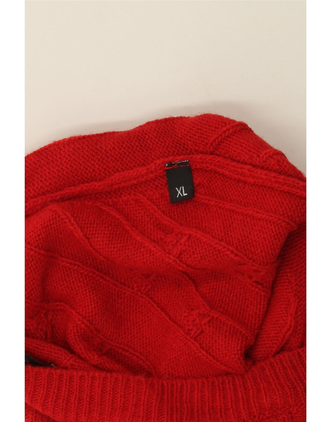 VINTAGE Mens Crew Neck Jumper Sweater XL Red Acrylic Vintage Vintage and Second-Hand Vintage from Messina Hembry 