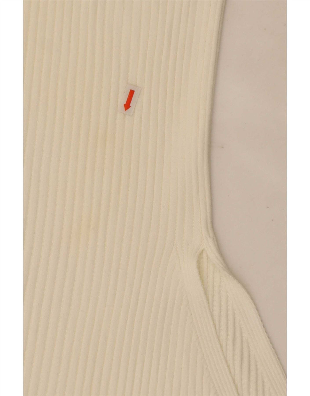 Zara strikket asymmetrisk nederdel til kvinder Small W26 Off White polyester