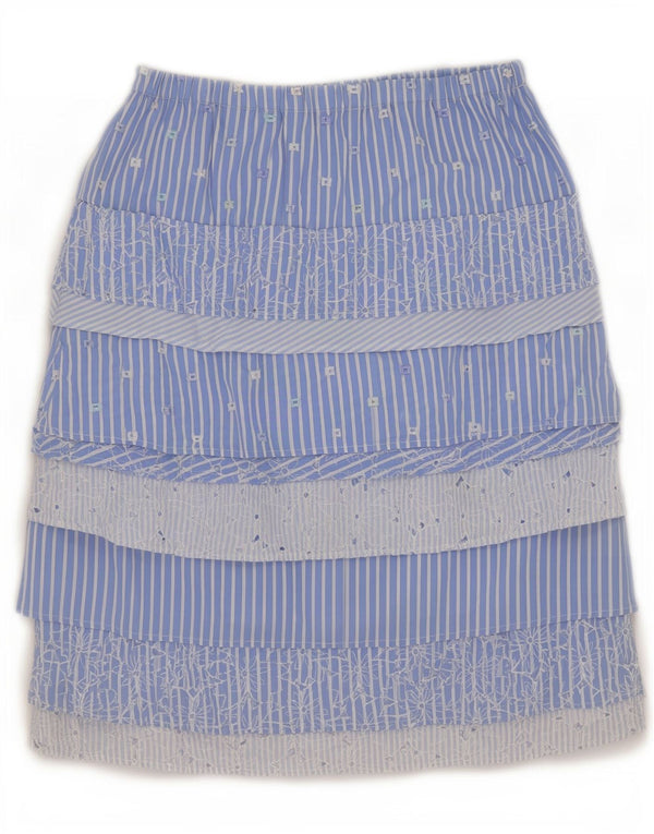 Tadashi nederdel med niveauer til kvinder Medium W30 Blue Floral Bomuld