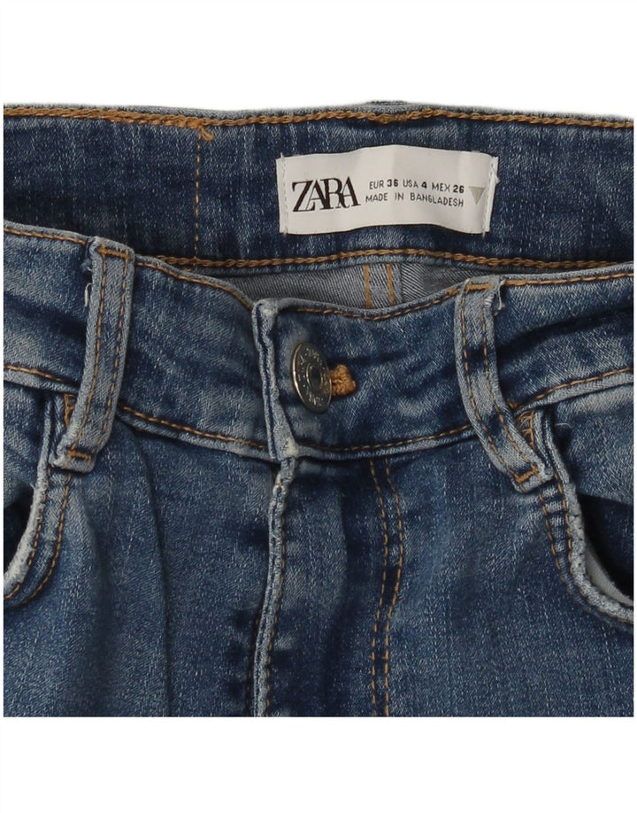 ZARA Dame Skinny Jeans EU 36 XS W26 L27 Blå