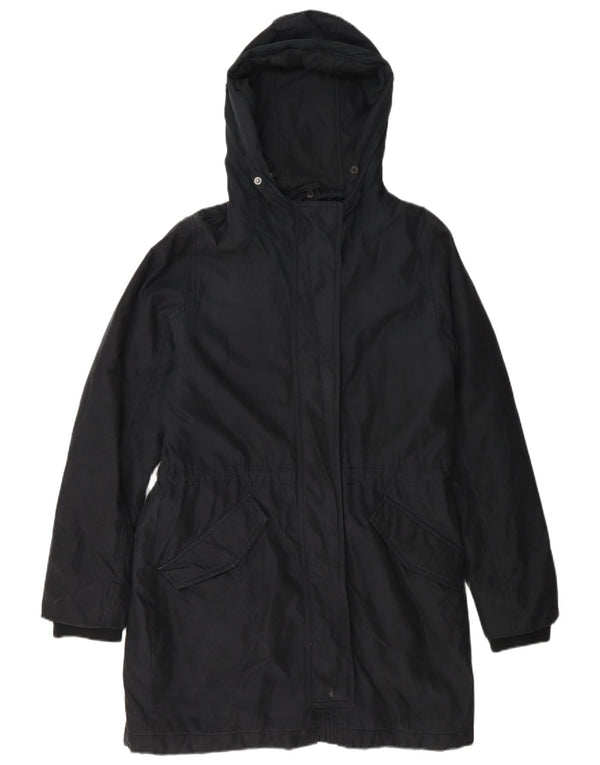 Abercrombie & Fitch Parkajakke med hætte til kvinder UK 14 Medium Navy Blue