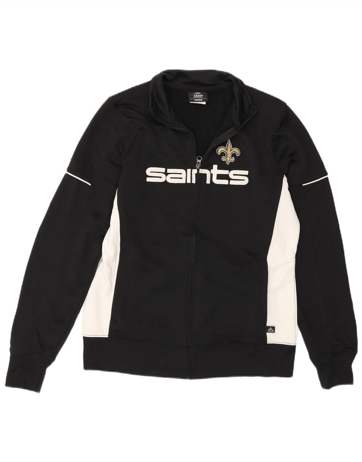 NFL Dame New Orleans Saints Træningsdragt Topjakke UK 14 Medium Sort