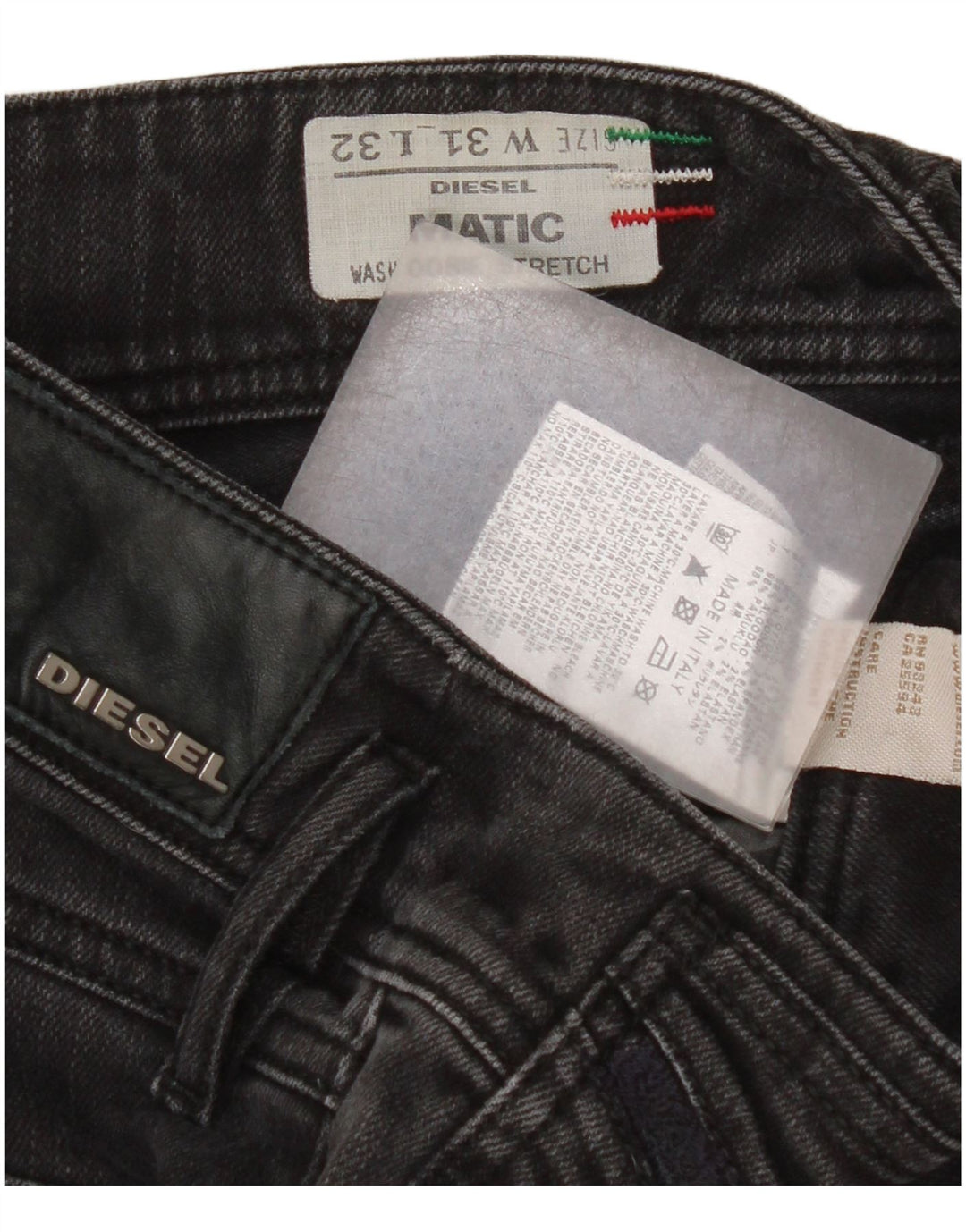 Diesel Dame Matic Stretch Straight Jeans W31 L26 Sort Bomuld