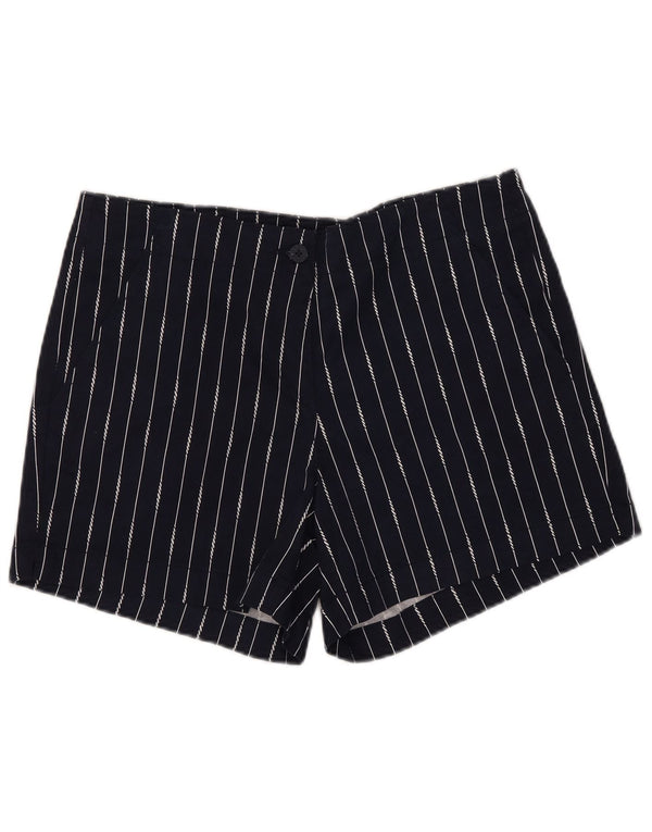 Nautica Chino Shorts til kvinder US 12 Large W35 Marineblå nålestribet bomuld