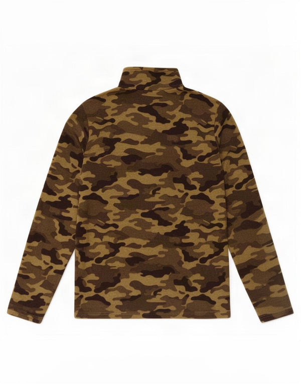 Mountain Warehouse Herre lynlås-hals Fleece Jumper XS Grøn Camouflage