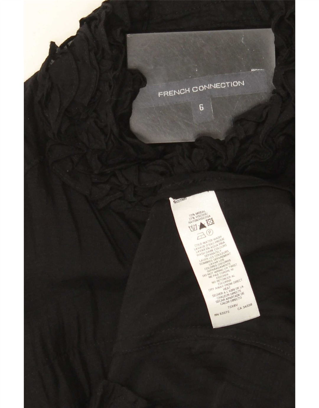 French Connection Dameskjortebluse UK 6 XS Sort Modal