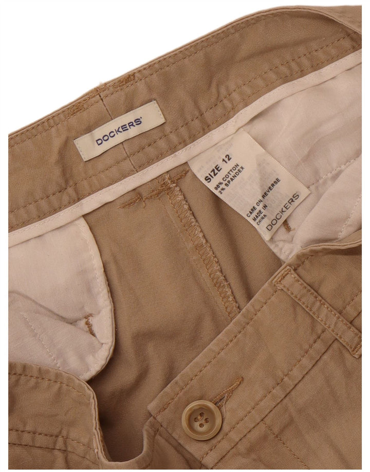 Dockers Dame Cargo Shorts US 12 Large W34 Beige Bomuld