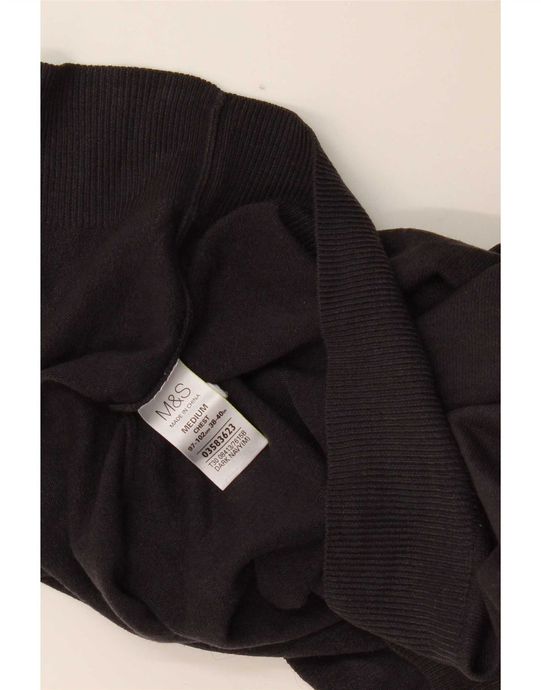 Marks & Spencer Herre V-hals sweater Medium Marineblå Akryl