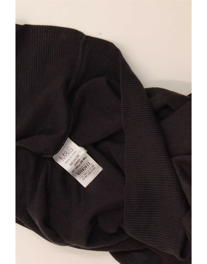 Marks & Spencer Herre V-hals sweater Medium Marineblå Akryl
