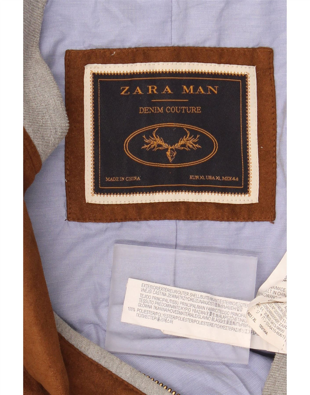 Zara Træningsdragt til mænd Topjakke XL Brun Polyester
