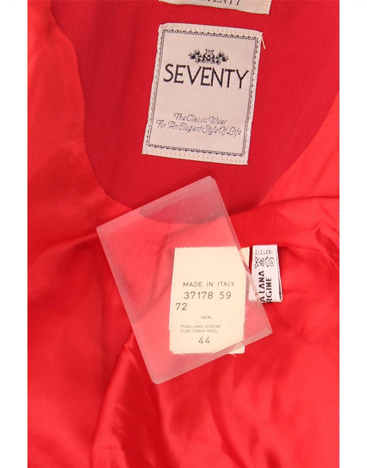 Halvfjerds kvinders 2-knaps blazerjakke IT 44 Medium Red Virgin Wool