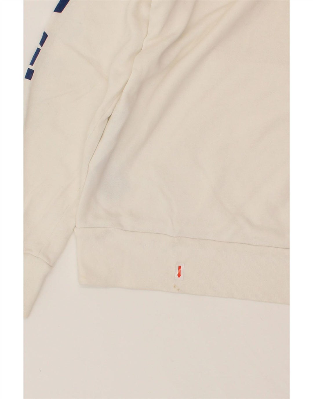 LEVI'S Mens Graphic Hoodie Jumper Small White Cotton Vintage Levi's and Second-Hand Levi's from Messina Hembry 