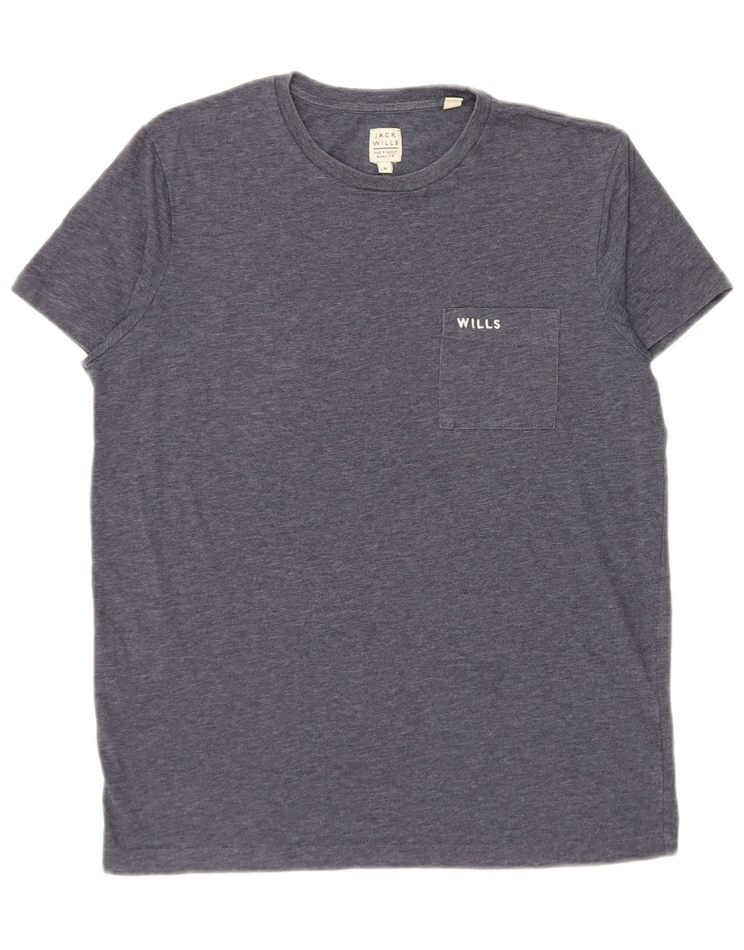 Jack Wills Herre T-shirt Top Medium Marineblå Flecked Bomuld