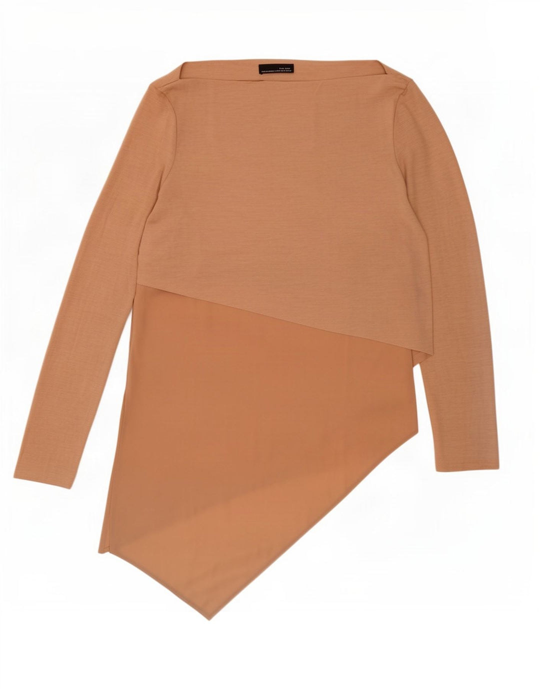 Zara Dame Asymmetrisk Tunika Top UK 12 Medium Beige