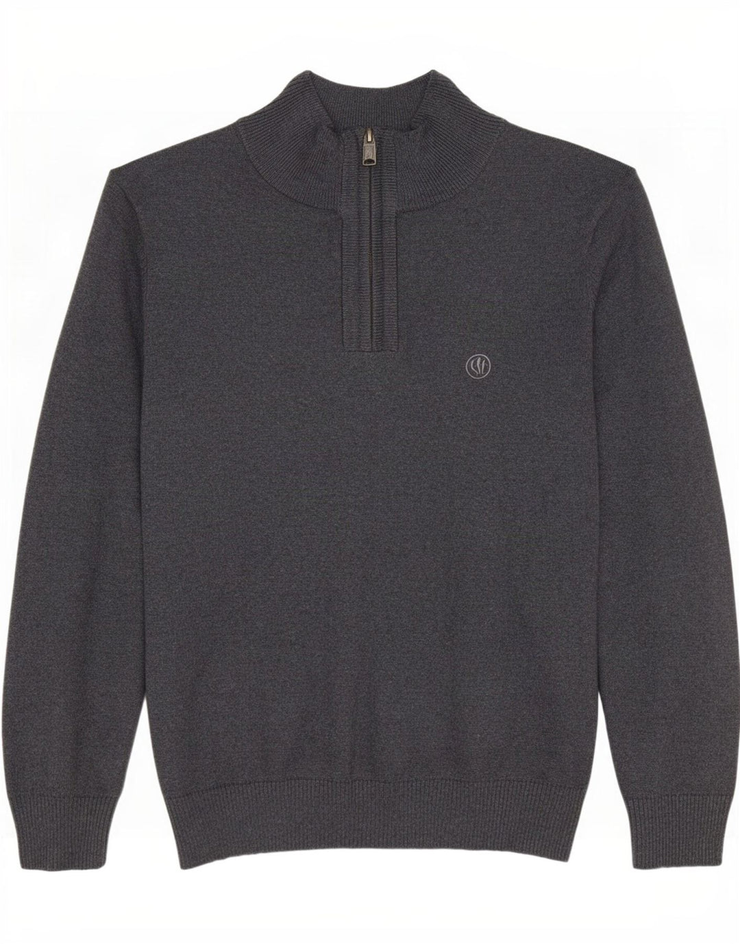 Fat Face Herre Zip Neck Jumper Sweater XS Grå Bomuld