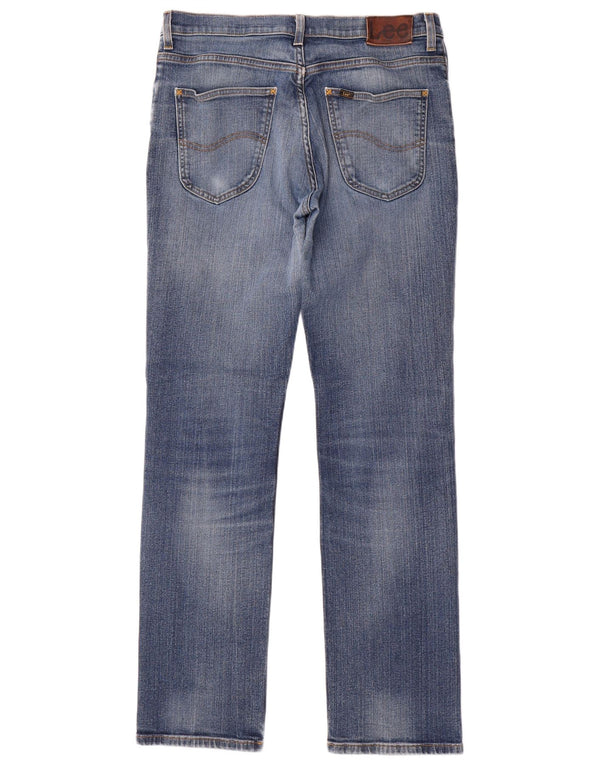 Lee Mens Brooklyn Straight Jeans W34 L34 Blå Bomuld
