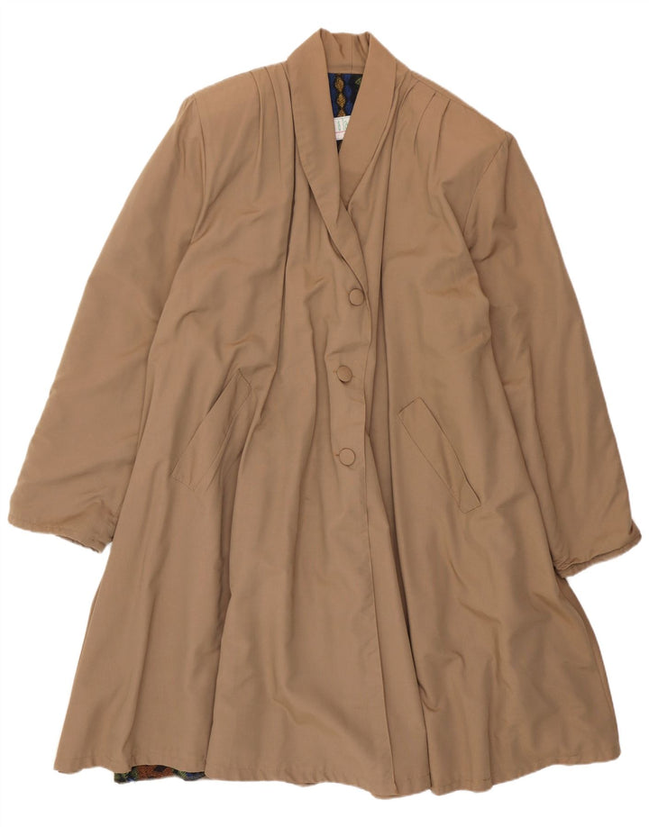Vintage overfrakke til kvinder UK 14 Large Beige
