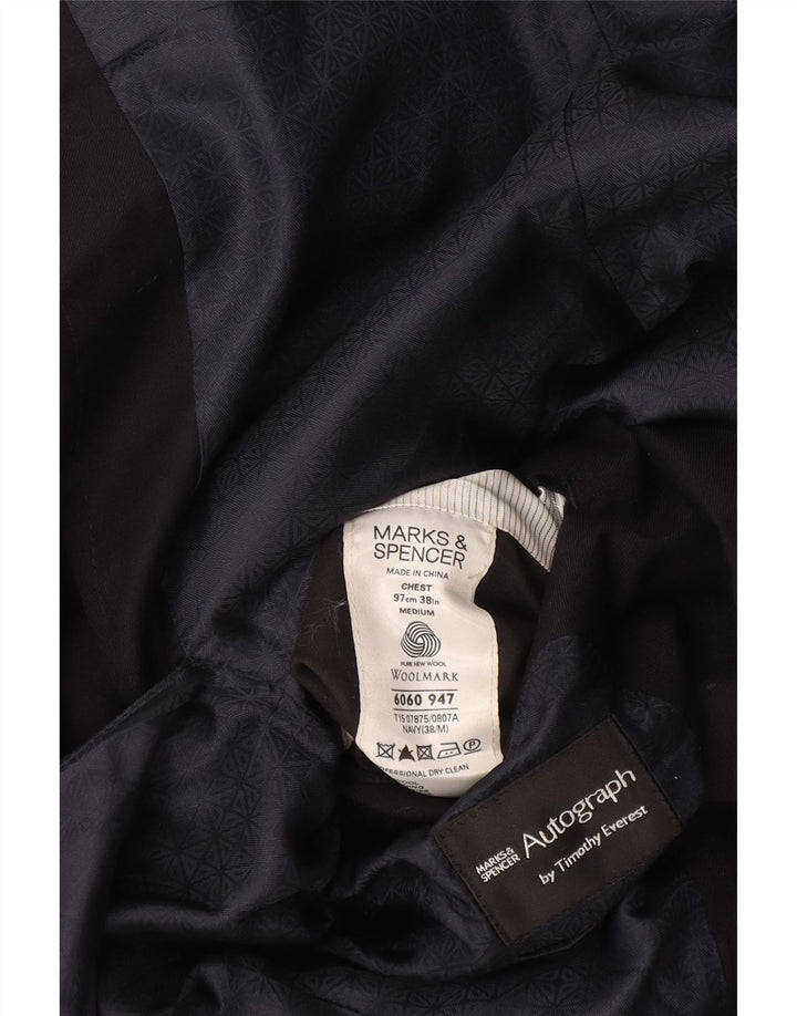 Marks & Spencer Herre Autograph Blazer Jacket UK 38 Medium Navy Blue