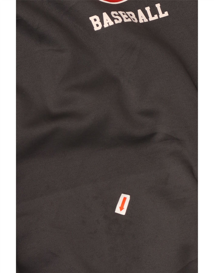 NIKE Herre Baseball Grafisk Hoodie Jumper Stor Grå Polyester