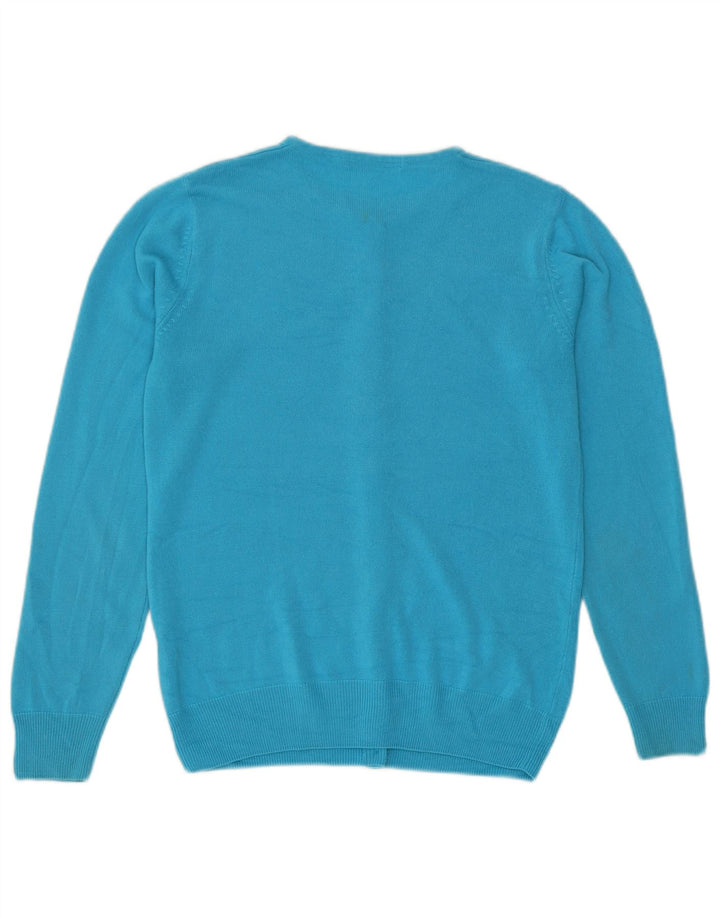Marks & Spencer Dame Cardigan Sweater UK 8 Lille turkis akryl