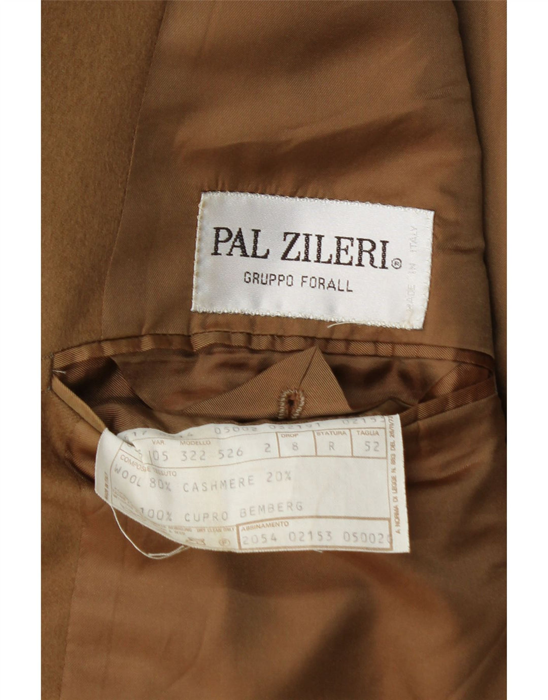 Pal Zileri Herre 2-knaps blazerjakke IT 52 XL Beige Uld