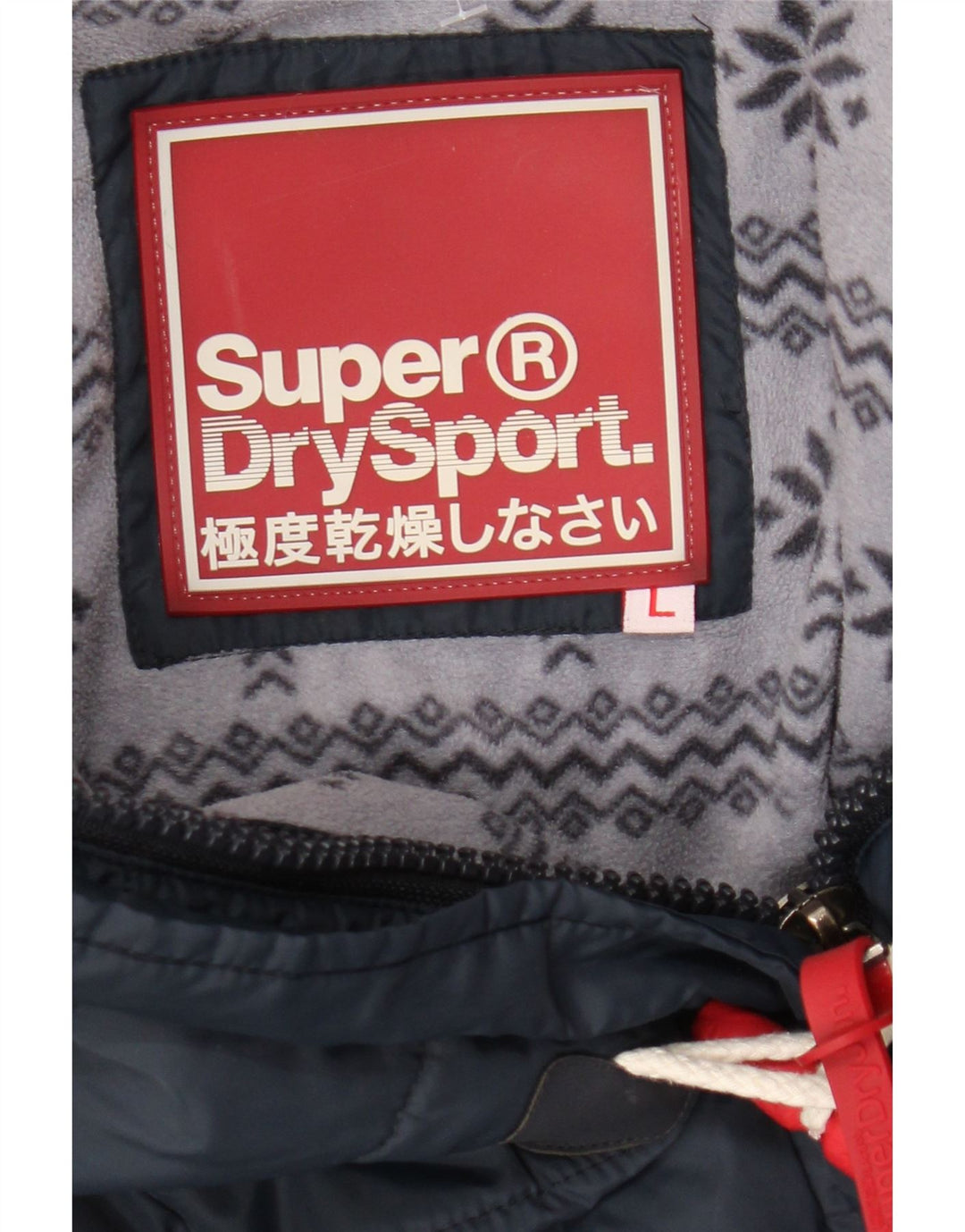 Superdry Polstret hættejakke til kvinder UK 14 Stor marineblå polyester
