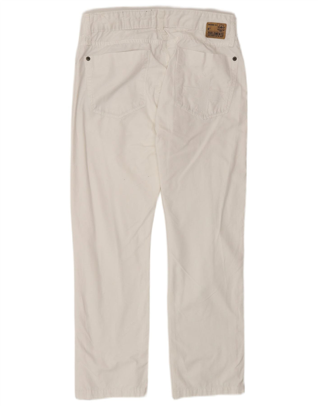 Zu Elements Dame Stretch Straight Jeans W31 L27 Hvid Bomuld