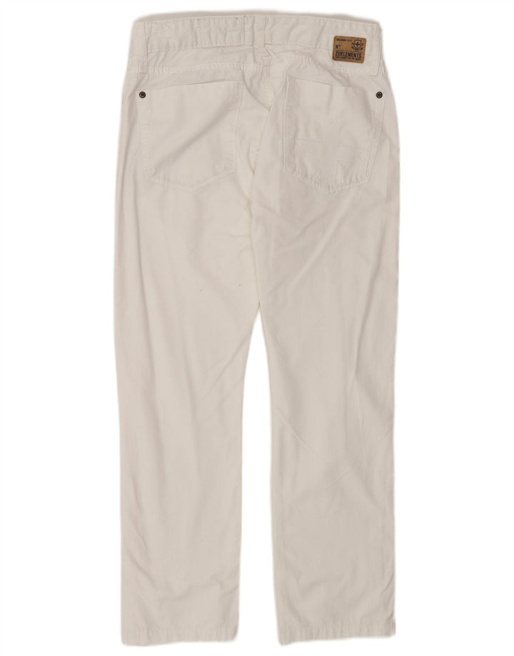 Zu Elements Dame Stretch Straight Jeans W31 L27 Hvid Bomuld