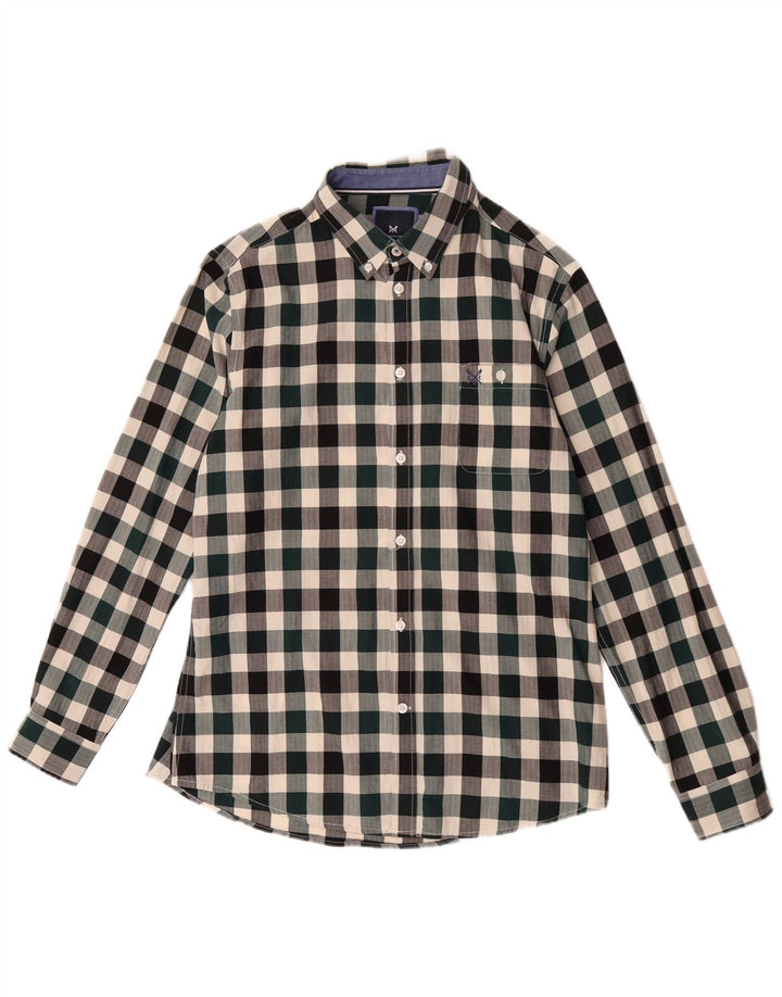 Besætningstøj Herre Slim Fit skjorte Medium Flerfarvet Gingham Cotton