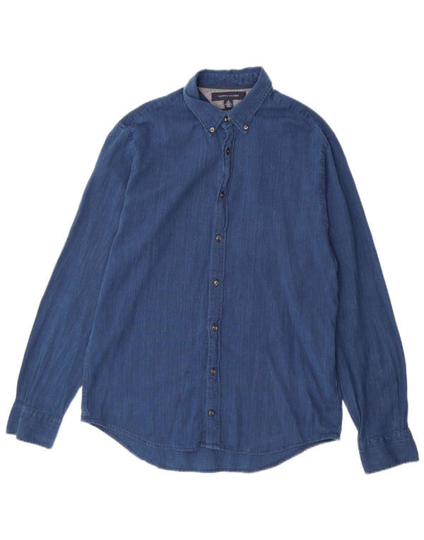TOMMY HILFIGER Herre New York Fit skjorte Medium Blue Bomuld