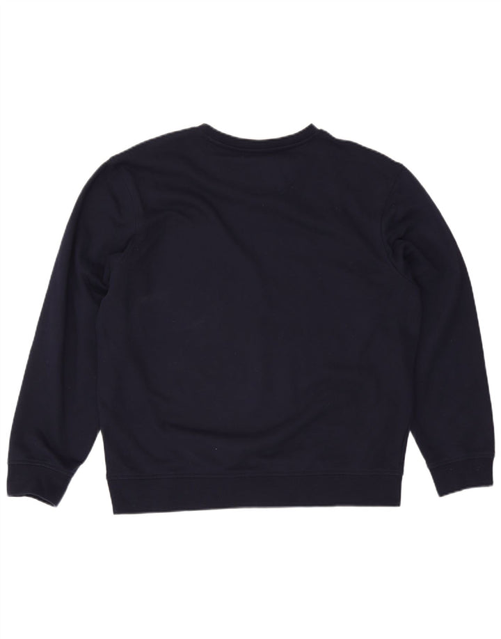 Lacoste Herre Sweatshirt Jumper Størrelse 5 Large Marineblå Bomuld