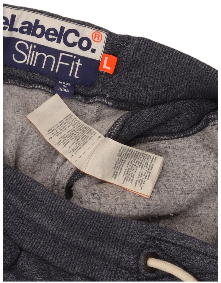 Superdry Herre Slim Fit træningsdragt Bukser Joggers Large Navy Blue Flecked