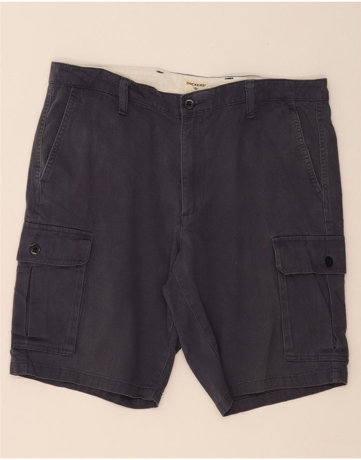 DOCKERS Mens Cargo Shorts W36 Large Navy Blue Cotton Vintage Dockers and Second-Hand Dockers from Messina Hembry 